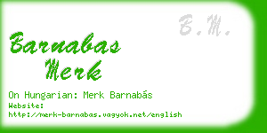 barnabas merk business card