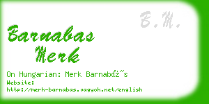 barnabas merk business card